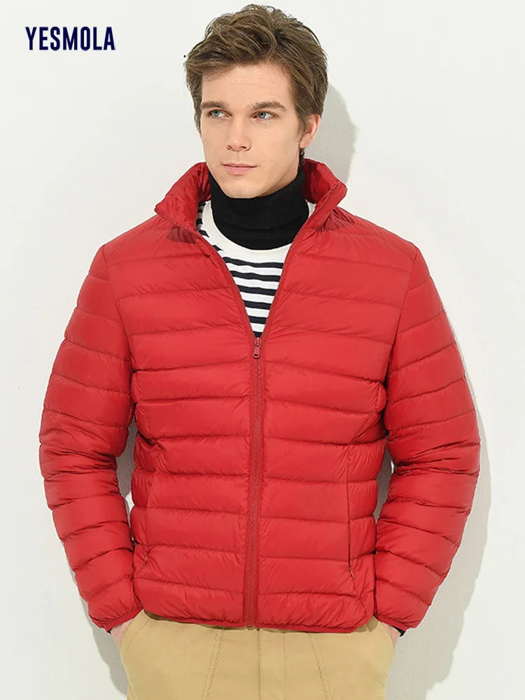 

Новая теплая Толстая Мужская парка, зимняя повседневная мужская верхняя одежда, пальто, однотонная Мужская ветрозащитная хлопковая стеганая куртка с воротником-стойкой