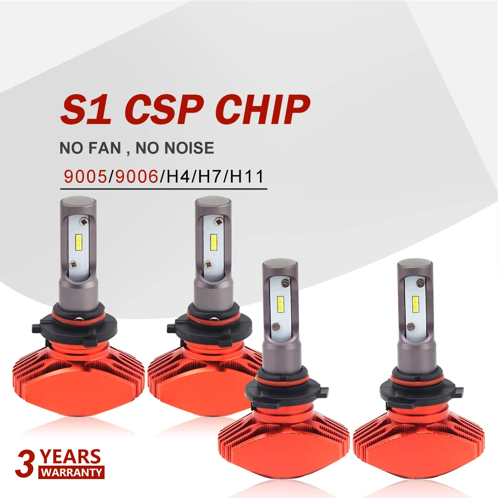 Светодиодная лампа HAOLIDE H7 Led Canbus H1 H3 H11 9005 HB3 9006 HB4 6500K, белая лампа для головного света автомобиля, лампа для мини-фар, противотуманных фар 12 В, 24 В