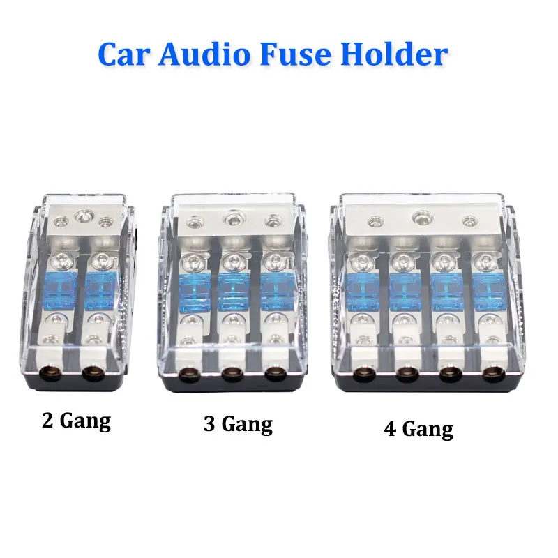 Синий мини блок предохранителей 12 в 60 А 4 комплекта цинковый сплав автомобильный