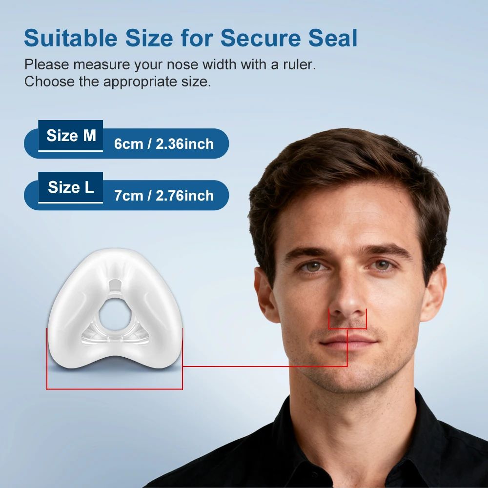 Сменная подушка, совместимая с подушкой для носовой маски N20 AirFit CPAP Премиум и плотно прилегающая из мягкого и прочного материала, чехол для носа (art.: 3920cbbe39fb2) - 3920cbbe39fb2