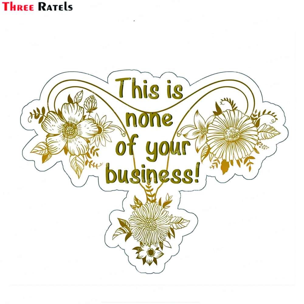 

Three Ratels J833 This Is None Of Your Business Uterus Vagina Sticker Decal from Zen Funky Says Stickers For Laptop
