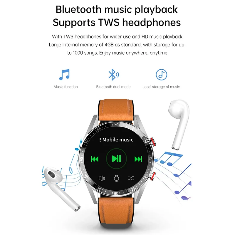 xiaomi 454454 screen men smart watch display the time bluetooth call local music smartwatch for huawei apple phone cnorigin free global shipping