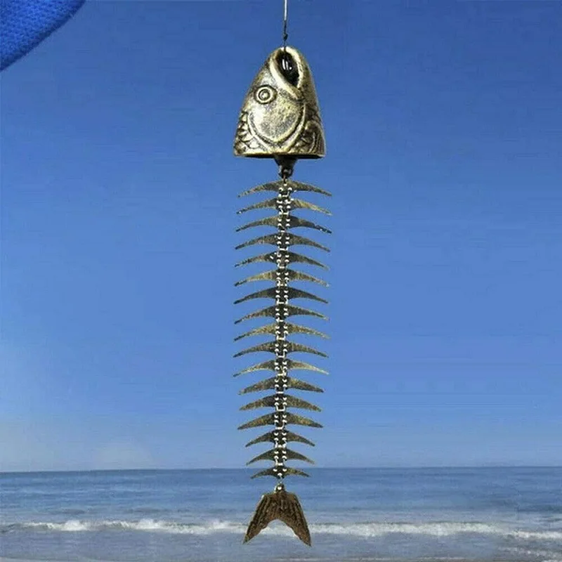 

Unique Fishbone Wind Chime Fish Wind Chime Fish Skeleton Sind Chime Memorial Wind Chimes Outdoor Garden Home Decoration