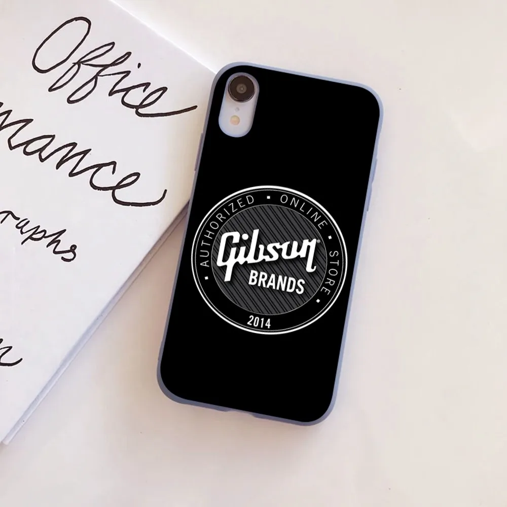 G-Gibson Music Phone Case for iPhone 14 11 12 13 Mini Pro Xs Max 8 7 6 6S Plus X XR Solid Candy Color