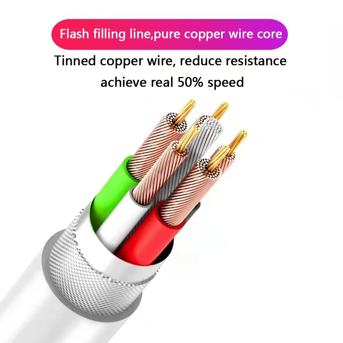 USB-кабель для быстрой зарядки Huawei Honor Xiaomi Vivo OPPO и т. Д., 5 А (art.: 3920bc8b4e722) - 3920bc8b4e722