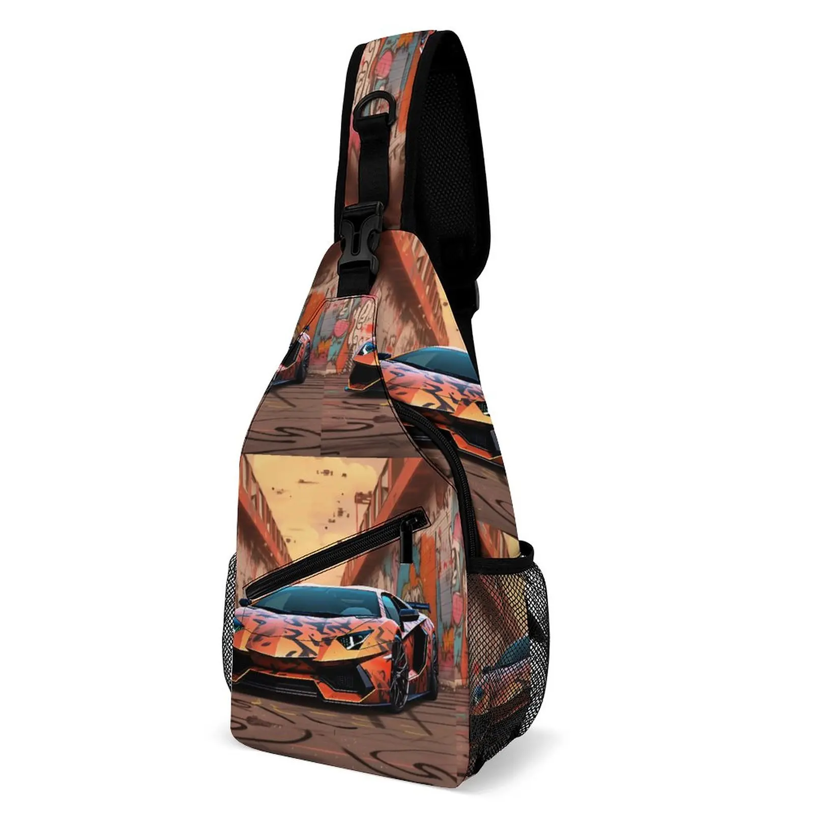 

Luxury Sports Car Shoulder Bags Various Styles Graffiti Leisure Chest Bag Sport Motorcycle Sling Bag Phone Custom Crossbody Bags