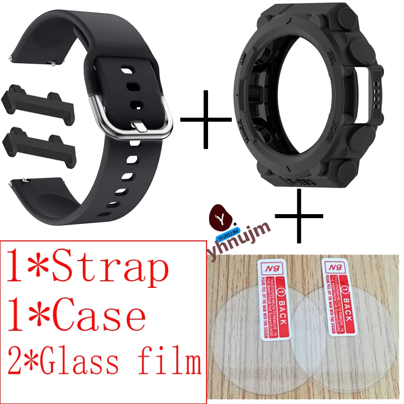 

Сменный ремешок для часов Amazfit T-Rex 2, ремешок силиконовый для Amazfit T Rex 2, ремешок с защитной пленкой