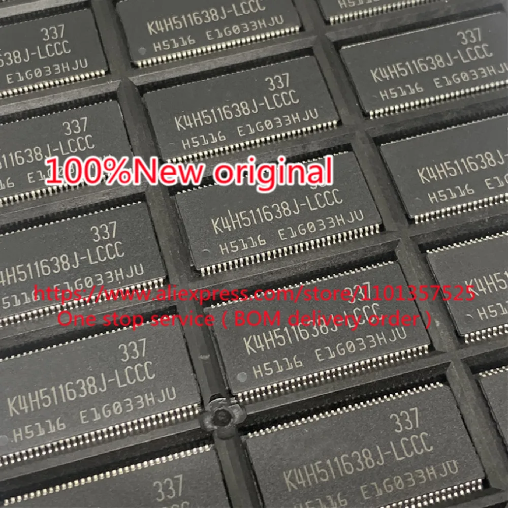 (5 шт.) 100% оригинал: фотосессия K4H511638J TSSOP66-обновление маршрутизатора, флеш-память 64M
