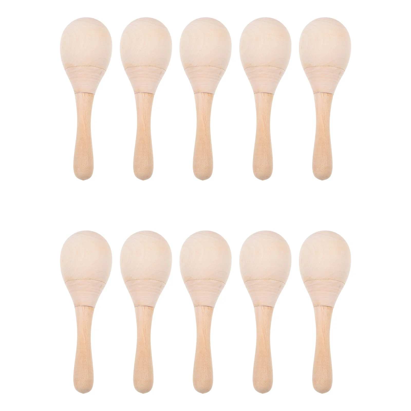 

10 Pcs Useful Beating Instruments Kids Painting Toys Wooden Teaching Props Educational Novel Baby Small Maraca Graffiti