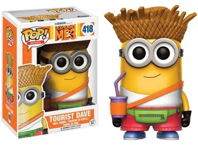 Фото FUNKO POP Гадкий я 3 Туристический Дэйв 418 #   Джерри 419 #   Пушистый 420р #   Кайл 422 #   Фигурка из ПВХ, коллекционная модель, детские игрушки №2