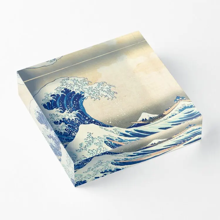 Большая волна из канагава акриловая блочная доска домашняя Милая забавная