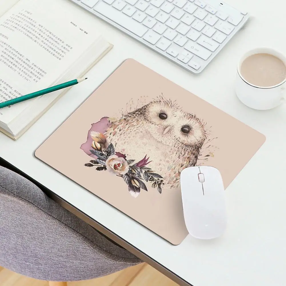 

Подушка для мыши, легкий коврик для мыши, резиновый удобный высококачественный коврик для мыши с рисунком Совы акварелью