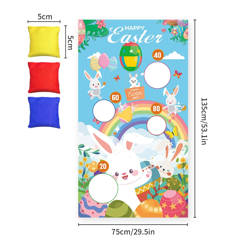 1 шт. пасхальный мешок с песком игровой флаг кролик пасхальное яйцо узор