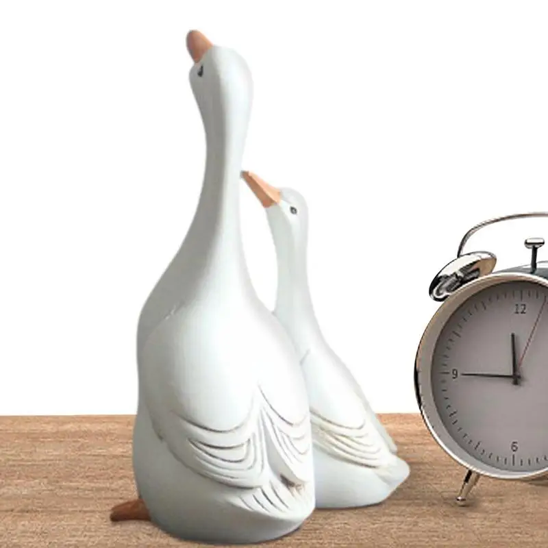 

Creative Animal Statue Resin Duck Decoration Exquisite Lifelikes Adorable Durable Art Duck Farmer Statue Ornament For Garden