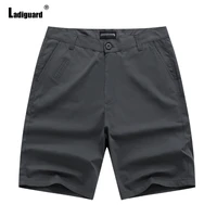 ladiguard 2022 stylish simplicity men casual shorts grey all match simple leisure shorts mens fashion button fly short pants