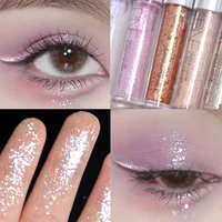 1pc diamond glitter liquid eyeshadow highlighter waterproof pearlescent shiny eye shadow sequins lying silkworm makeup cosmetic