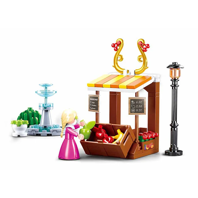 

Sluban Building Block Girl Friends Princess Village Fruit Store 99pcs Educational Bricks Toy-Boy No retail box