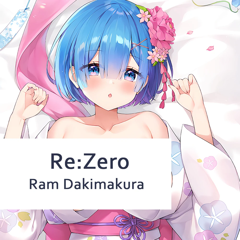 Аниме Re Zero Dakimakura Rem Kawaii Наволочка на все тело Женская подушка для косплея сделай