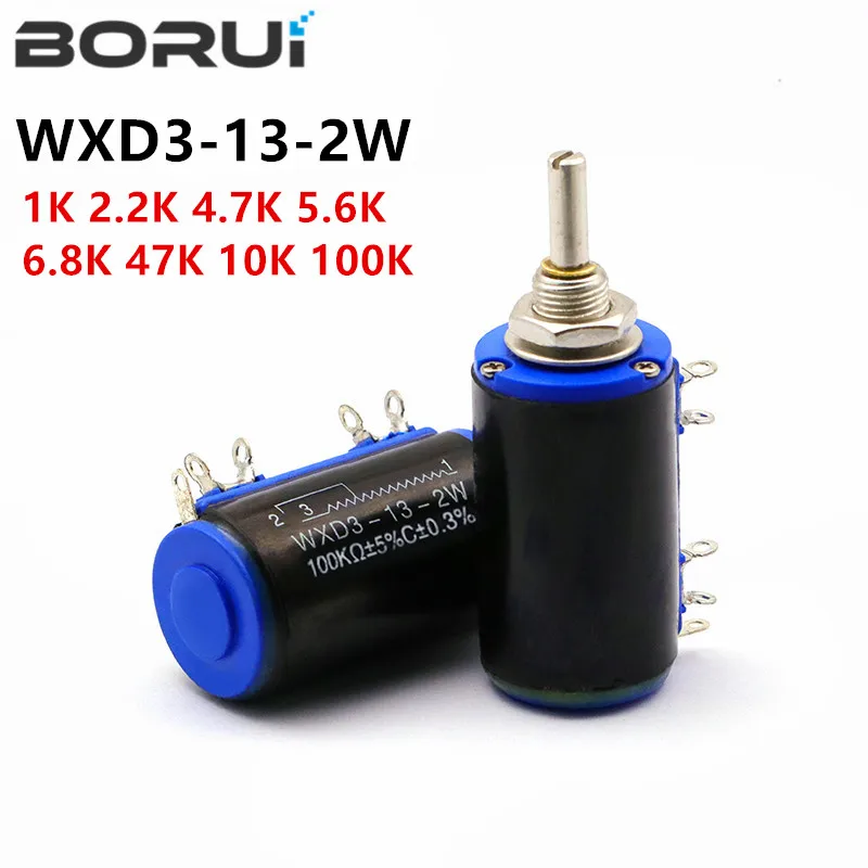 WXD3-13-2W 10K 100/220/470/680 Ом WXD3-13 2W многооборотный потенциометр 1K 2 K 4 7 5 6 8 47K 100K вращающийся