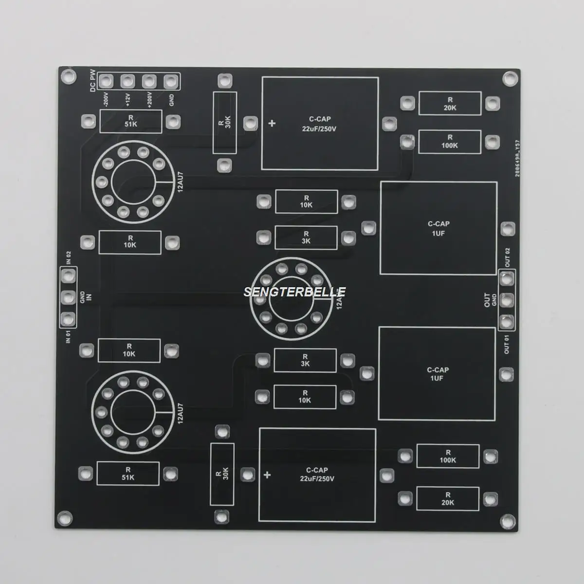 

HiFi Ground Grid GG 12AU7/ ECC82 Tube Preamplifier Bare Board Preamp PCB