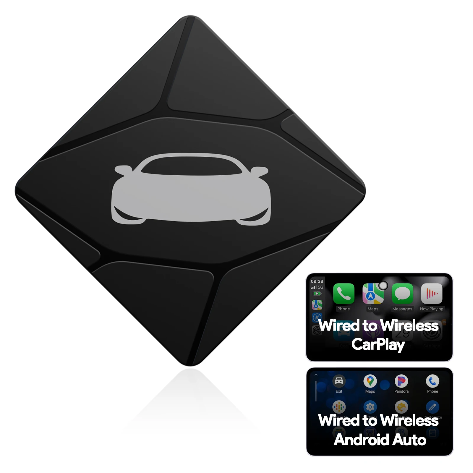 

Binize беспроводной адаптер CarPlay, проводной и беспроводной 2 в 1 беспроводной Android автомобильный адаптер для Mazda, Toyota, Peugeot, Volvo