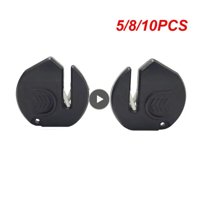 

5/8/10PCS Black Ceramic Knife Two Types Of Sharpening Edges Simplicity Portable Outdoor Sharp Ceramic Grinding Stone