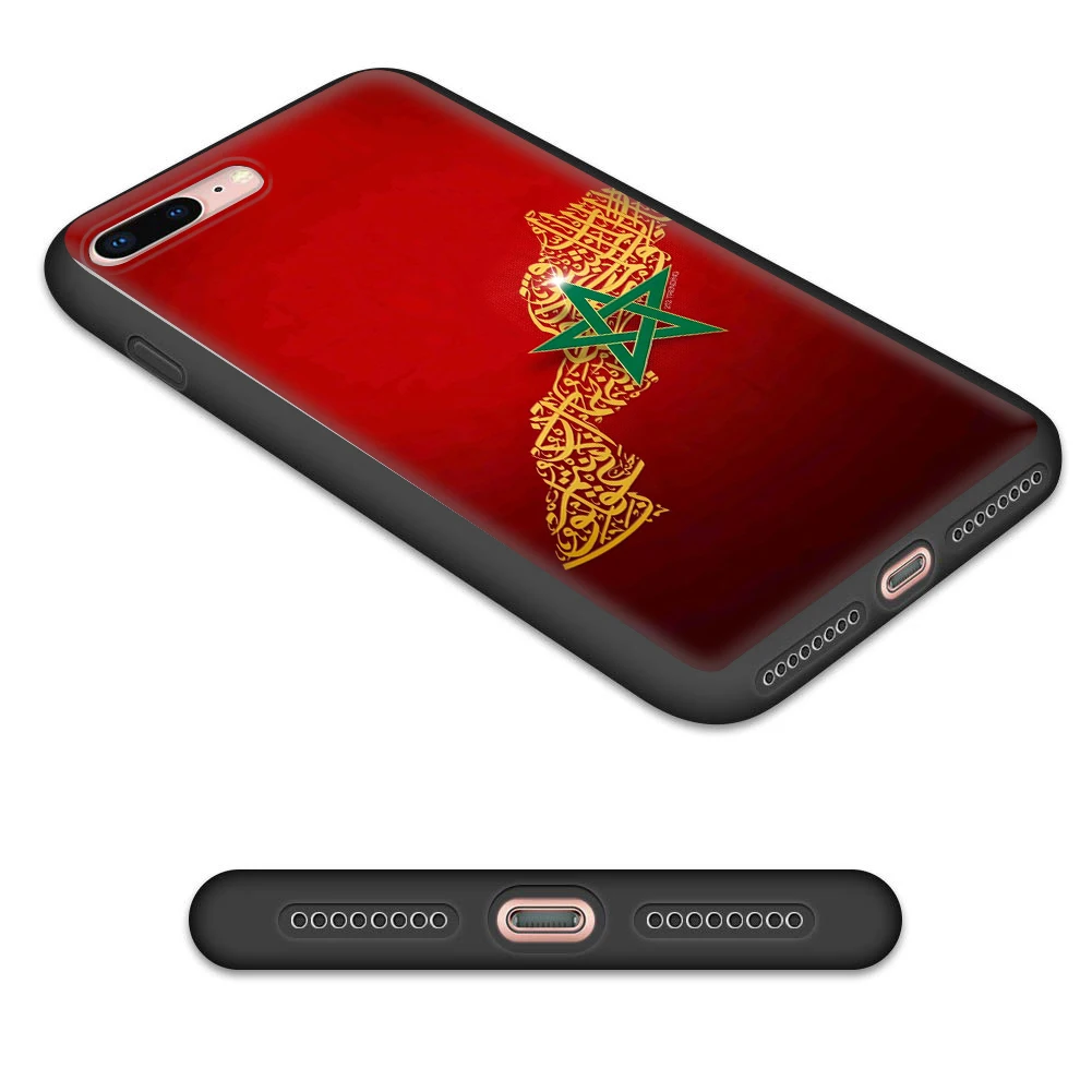 Мягкий силиконовый чехол YR-11 с флагом Марокко для Samsung Galaxy A05 A05s A24 A04 A04s J4Plus A23 A13 A14