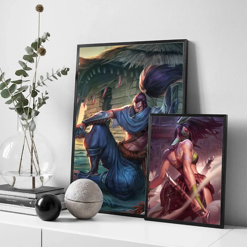 Современный стиль поп-видео игра Легенда лиги с принтом на холсте