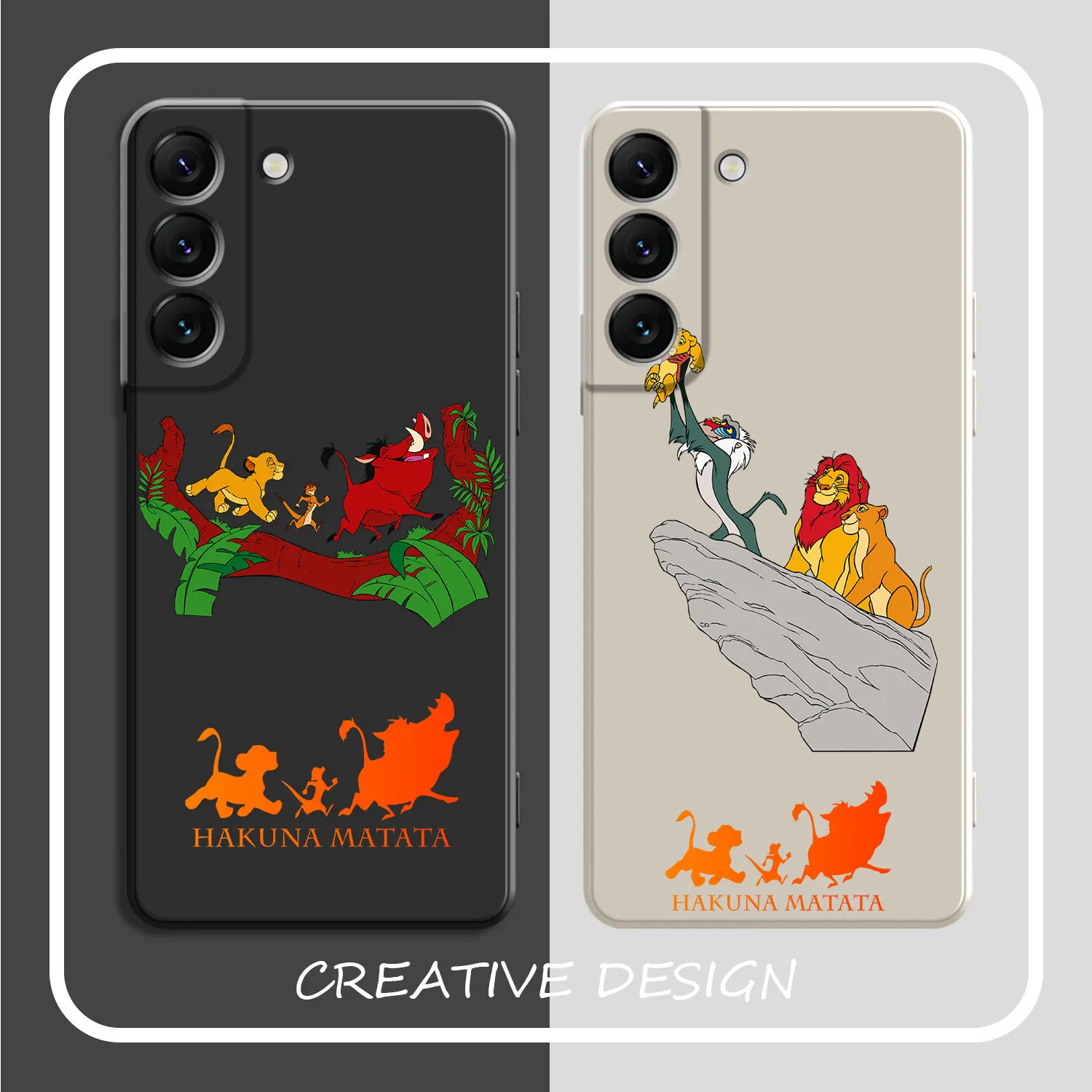 

Candy Color Case For Samsung Galaxy S22 Ultra S20 FE S21 Plus Note 20 10 Lite S10 S9 S8 M62 Phone Cover Hakuna Matata Lion King