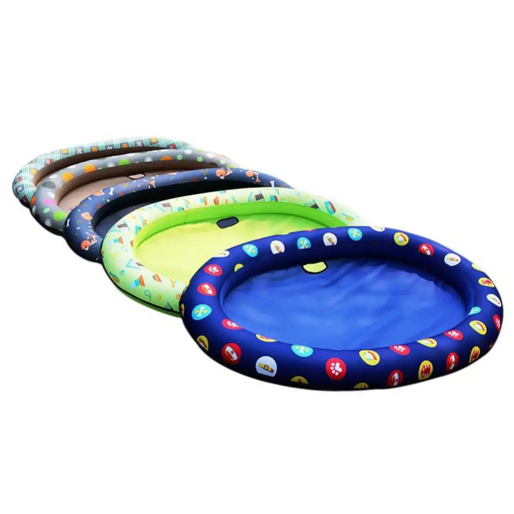 

House Print Swimming Pool Pet Dogs Inflatable Floating Raft Water Play Cushion