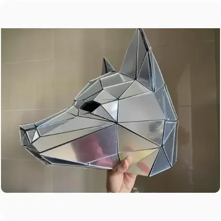 Хаски лиса наряд Униформа COS реквизит на заказ серебристо-золотистый зеркальный