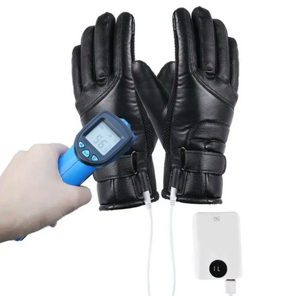 

Winter Men Women Electric Heated Gloves Outdoor Waterproof Hunting Gloves Christmas Skiing Heating Gifts Warm Windproof Cyc H2s5