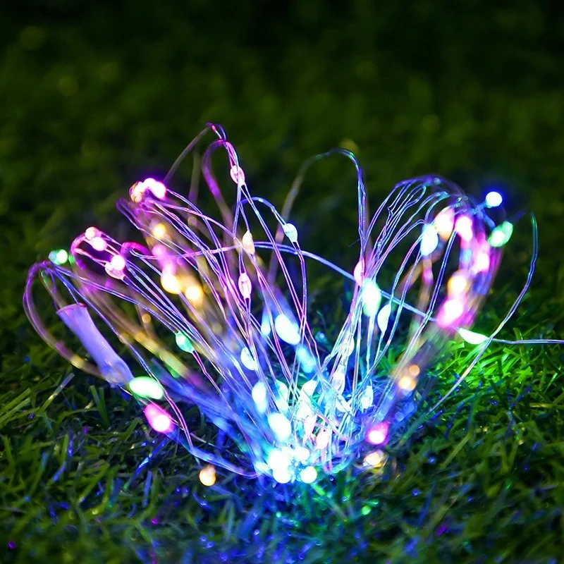 (5M) LED Copper Wire String Lights Battery Powered Garland Fairy Lighting Strings for Holiday Christmas Wedding Party Decoration
