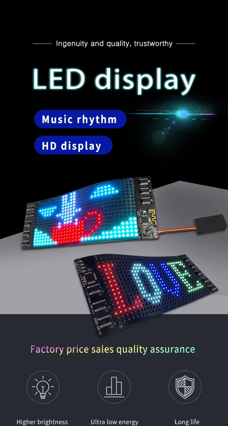 Гибкий дисплей 16*32 пикселей цвет RGB фототкань фотоэлемент вставка сделай сам