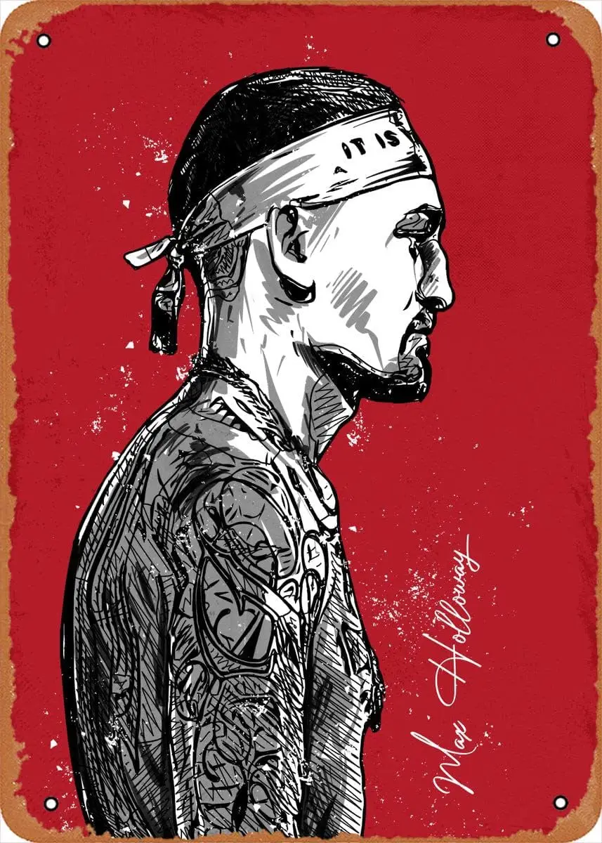 Плакат GeRRT Fghter Legend MX HOLLOWY 8x12 nch Ретро Vntge Metl Sgn Home Mn Cve rt