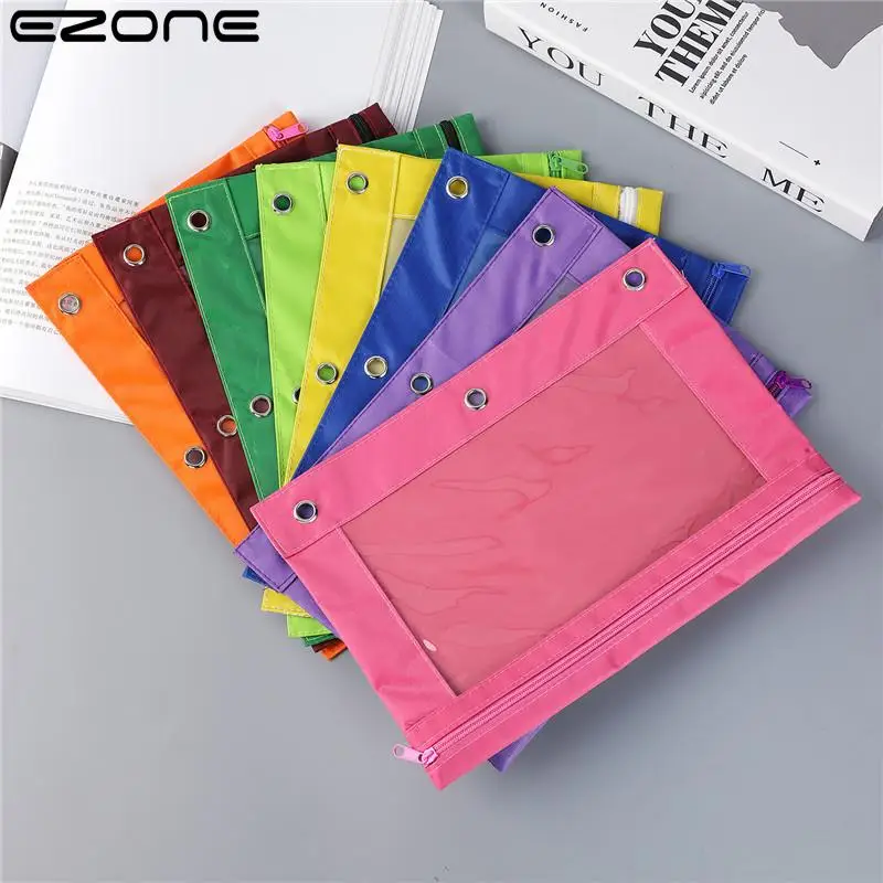 

EZONE B5 File Holder Oxford Cloth Pencil Case Large Capacity Office Supplies 3 Hole Loose-leaf High Quality Desktop Storage Bag