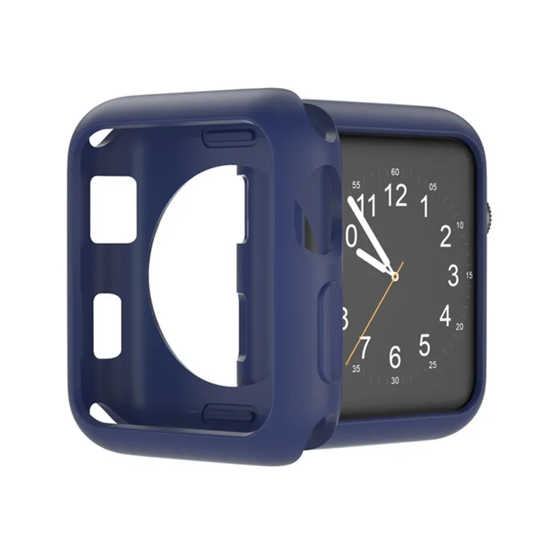 Фото Ремешок и чехол для Apple Watch Band 44 мм 40 мм, силиконовый бампер и браслет для iWatch band 42 мм 38 мм Apple Watch series 4 3 5 SE 6 7 №4