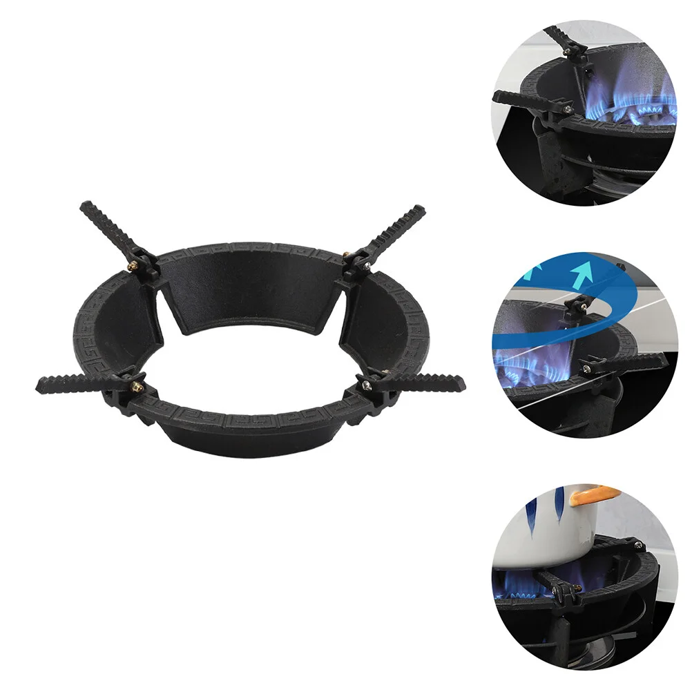 

Energy Saving Cover Fire Stove Pot Rack Gather Hood Folding Wok Holder Cast Iron
