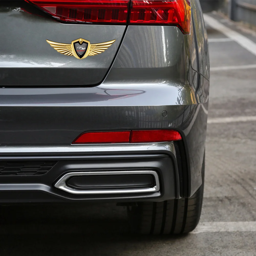 1 шт. автомобильные аксессуары 3D металлический корпус крылья багажника боковые