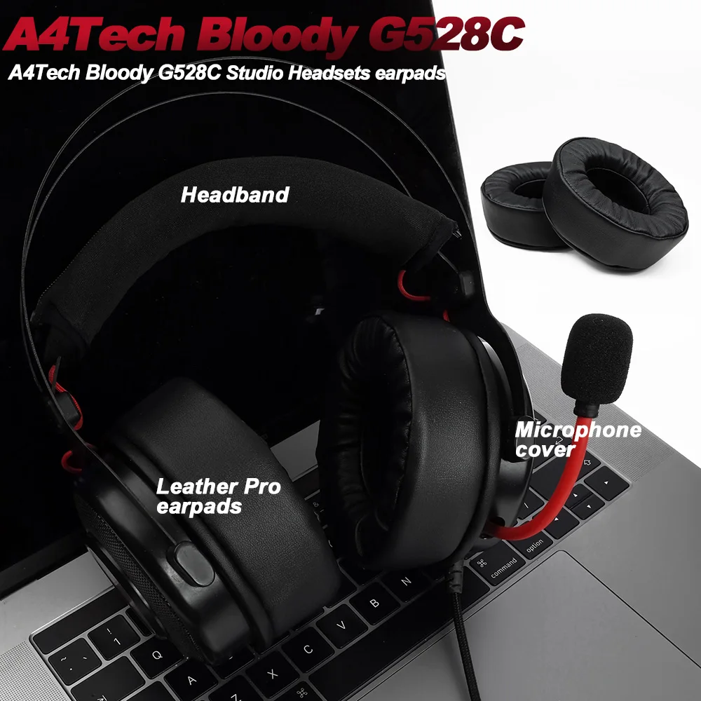Фото Подушечки для наушников для A4Tech Bloody G528C, сменные подушечки для наушников, сетчатые тканевые чехлы с эффектом памяти, мягкий протеин №2