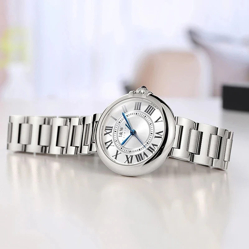 Fashion Quartz Watch for Women Luxury Brand I&W Carnival Ladies Wristwatch Sapphire Glass Full Steel Waterproof Relogio Feminino enlarge