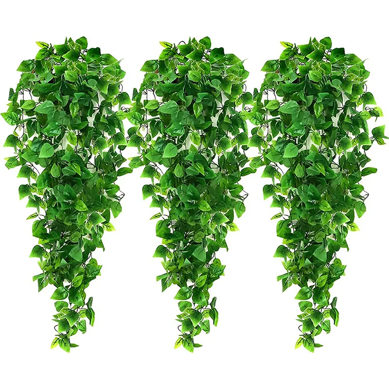 

Artificial 1pack Plants Garden Leaves Decoration Rattan Fake Home Artificial Vines Plant Outdoor Hanging For Wall Ivy Hanging