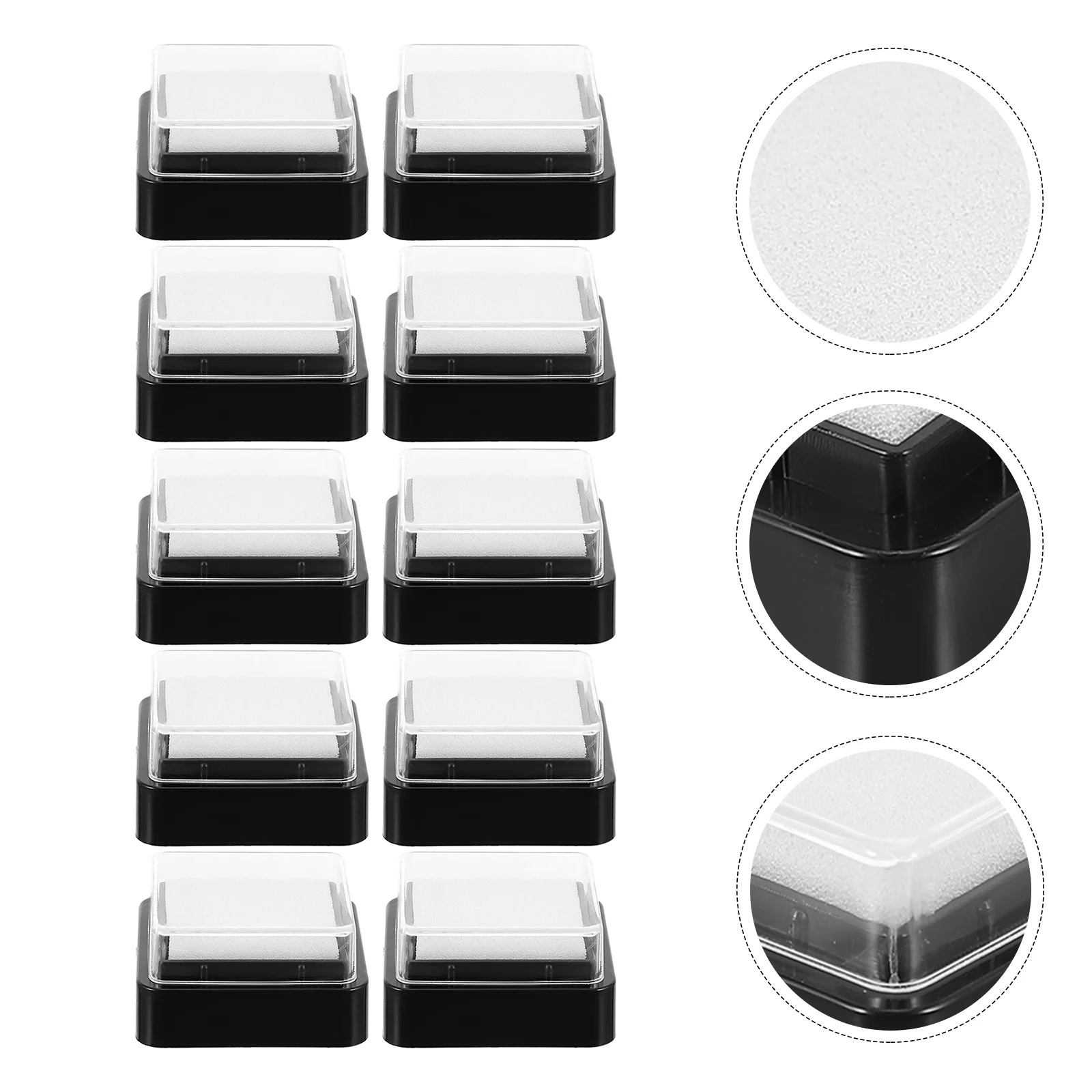 

10 Pcs Stamp Sponge Pad Diy Craft Rainbow Ink Pads Stamp Pads Void Stamp Blank Ink Pads Stamping Foot Print Ink Pad Red Ink Pad