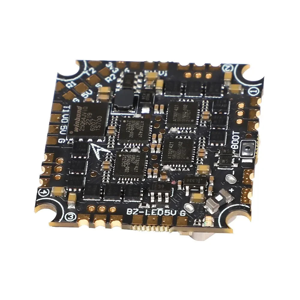 Фото T-MOTOR Новый F411 AIO Flight Control 1S 13A BL32 ESC 96K PWM для гоночного дрона/длинной гоночной зубочистки №2