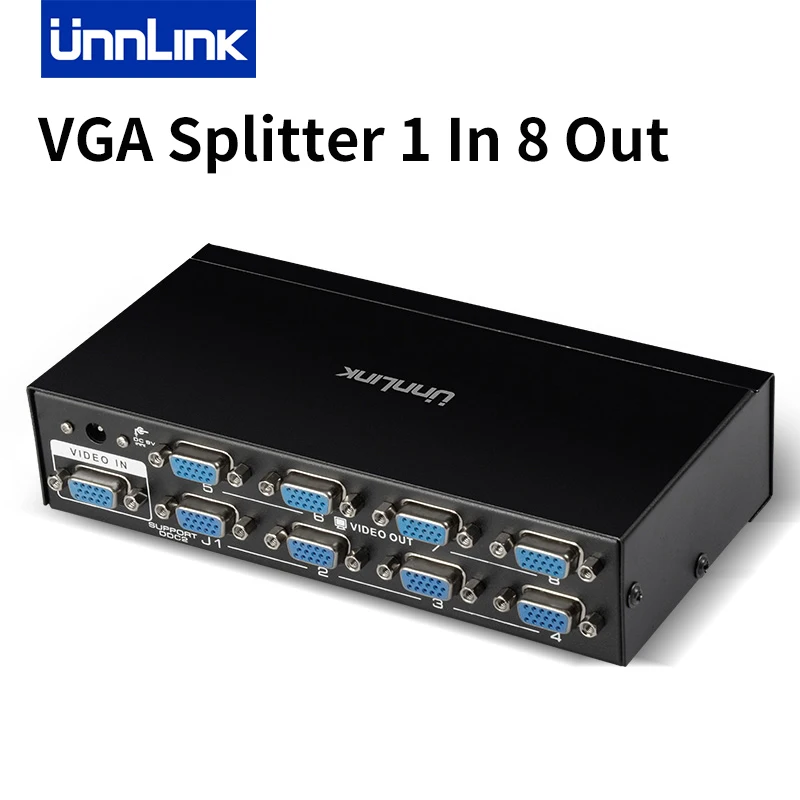 

Разветвитель VGA Unnlink, 1 в 8, 8 портов, 1080P, 60 Гц