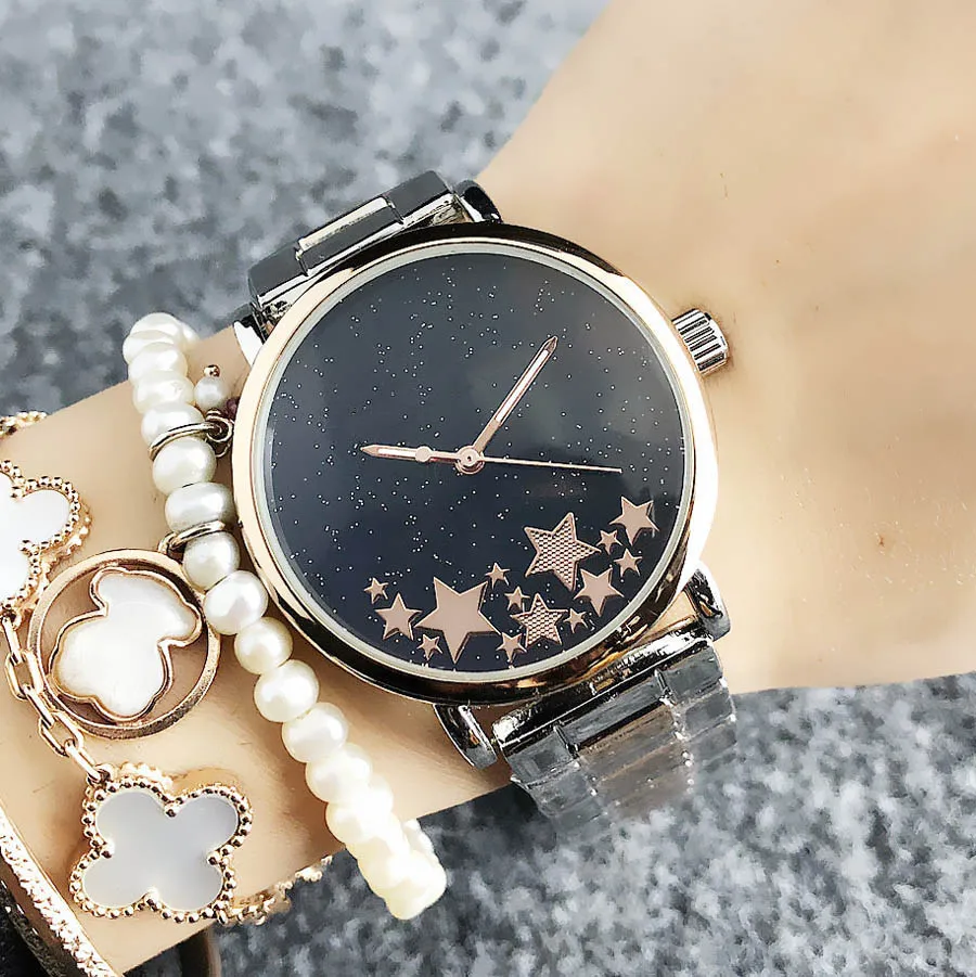 Brand Wrist Watches Women Girl Ladies Crystal Style Quartz Casual Steel Metal Band Clock m62