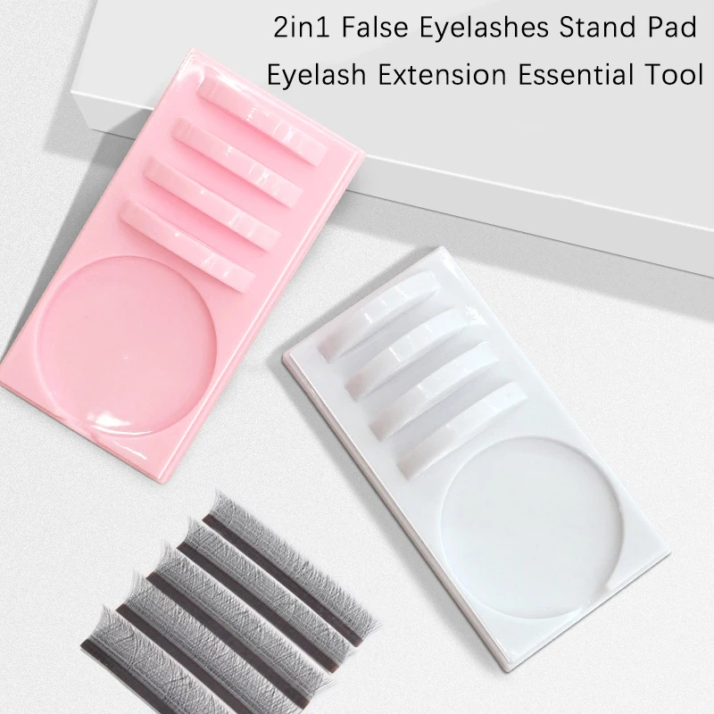 

1PCS 2in1 False Eyelashes Stand Pad Glue Pallet Lash Holder Pad Individual Eyelash Extension Essential Tool