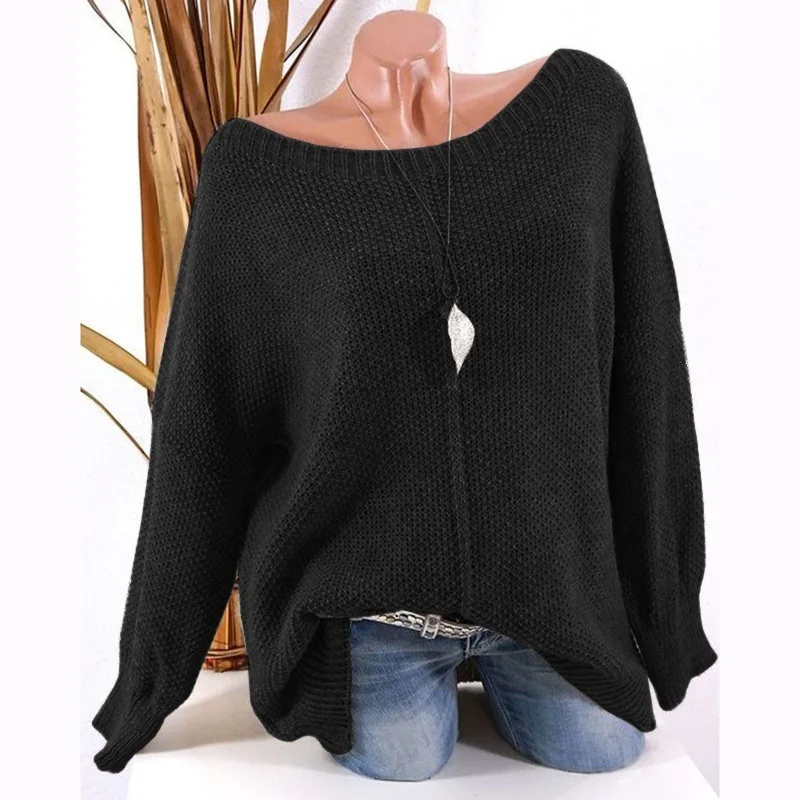 

Women's Sweater 2023 Autumn And Winter New Fashion Crew Neck Simple Commuter Leisure Loose Large Size Sweater