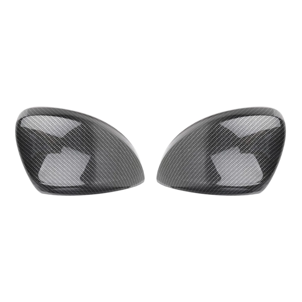 

Car Carbon Fiber Rearview Side Glass Mirror Cover Trim Frame Side Mirror Caps for Tiguan L 2017-2019