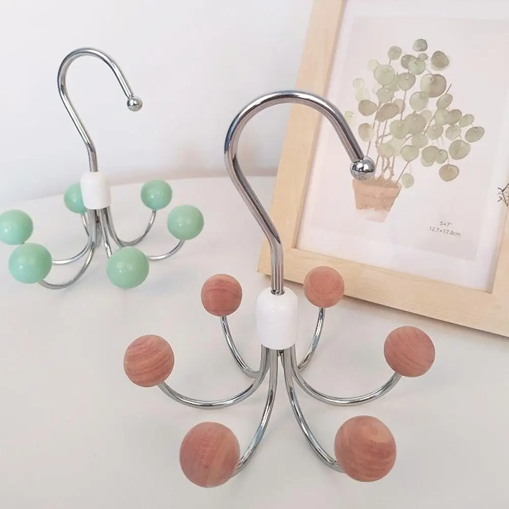

2pcs Six -claw 360 ° Rotating Hooks For Home Kitchen Bedroom Wardrobe Nail-free Changer Key Holder Plastic Storage Hangers T3L8